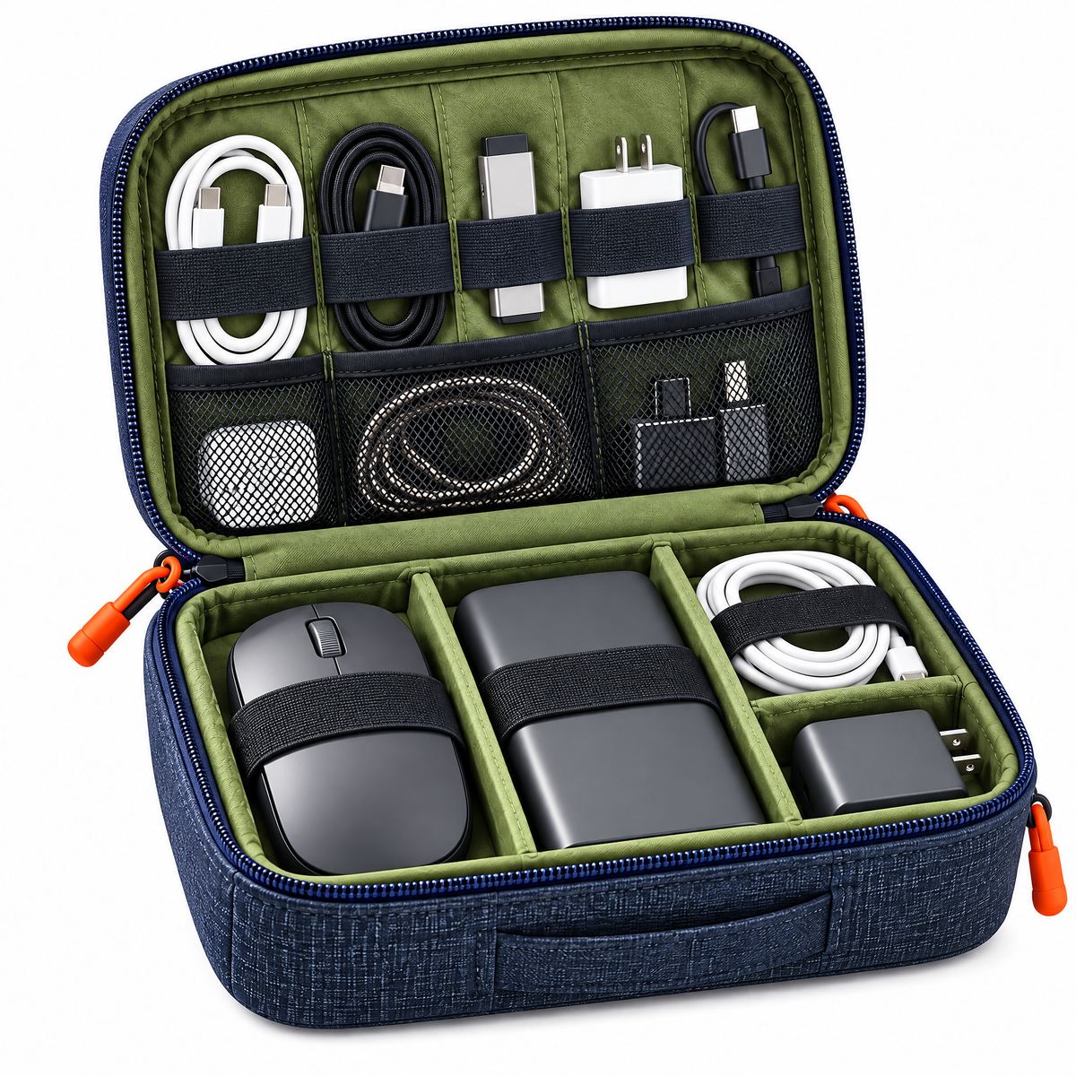 Xoiuaty™ Double-Layer Travel Tech Organizer clean product view