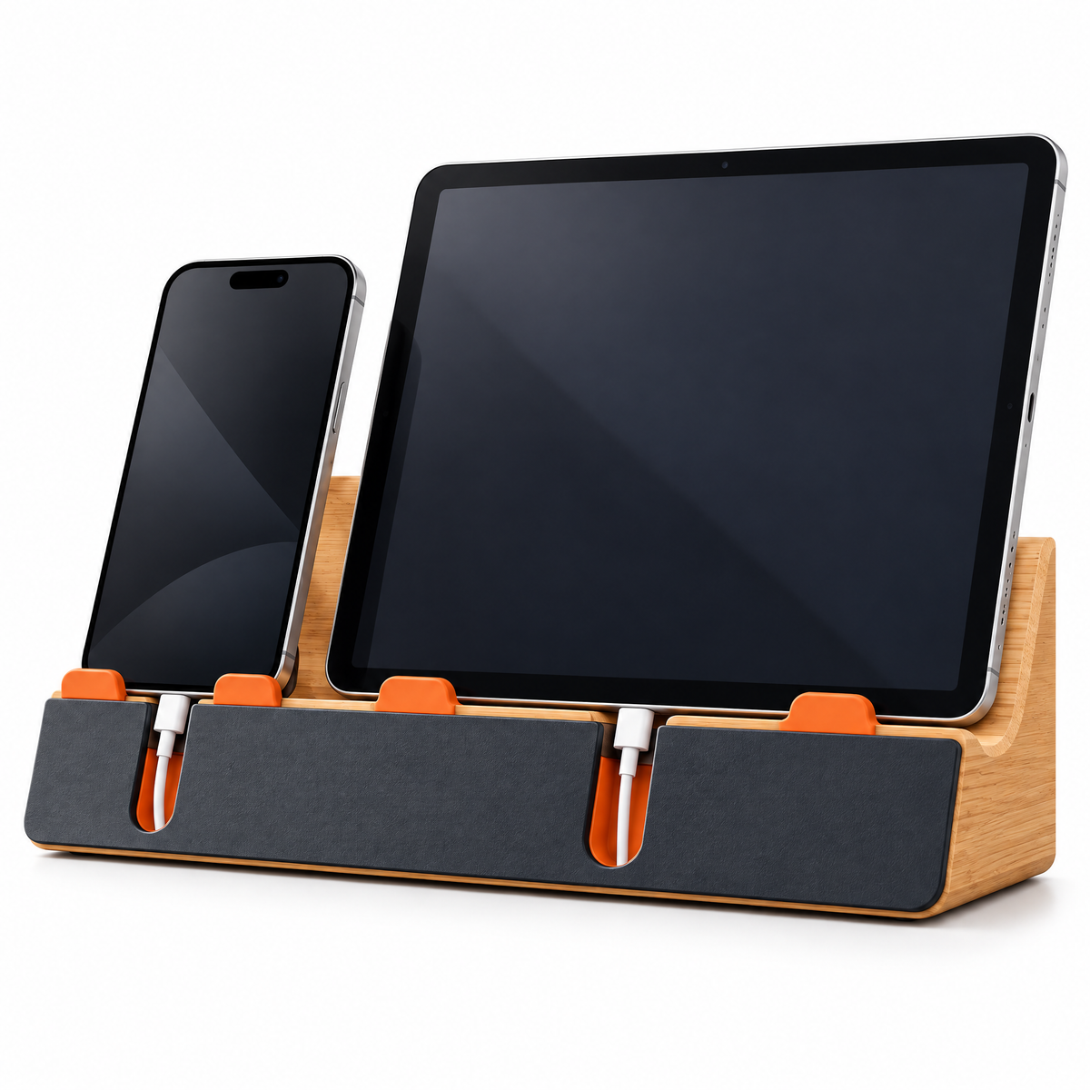 Xoiuaty™ Dual-Device Phone & Tablet Stand clean product view