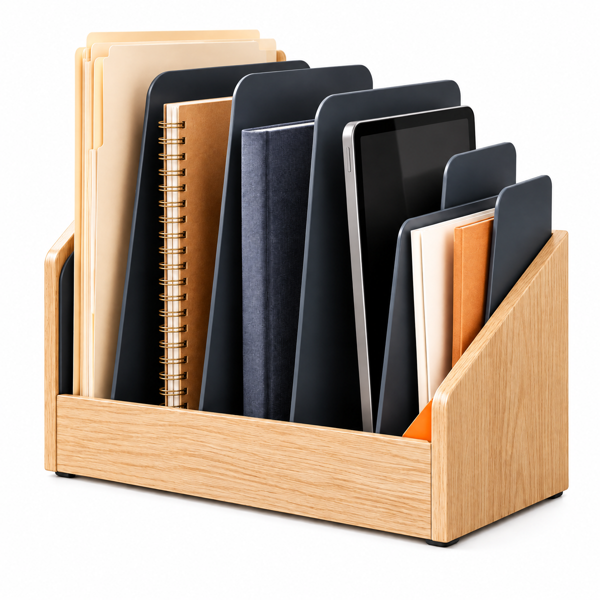 Xoiuaty™ 5-Slot Vertical File Organizer clean product view
