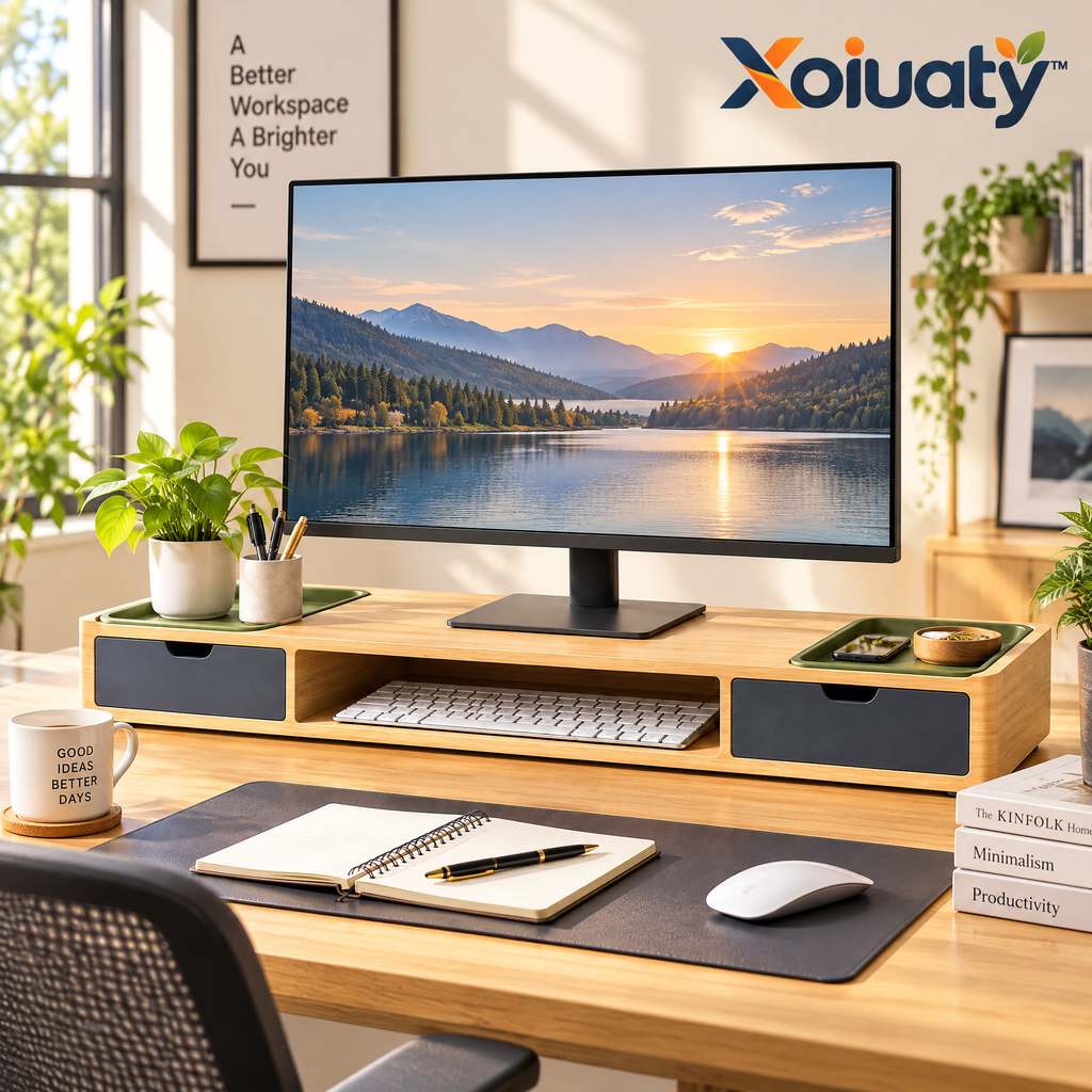 Xoiuaty™ Monitor Riser with Storage lifestyle view