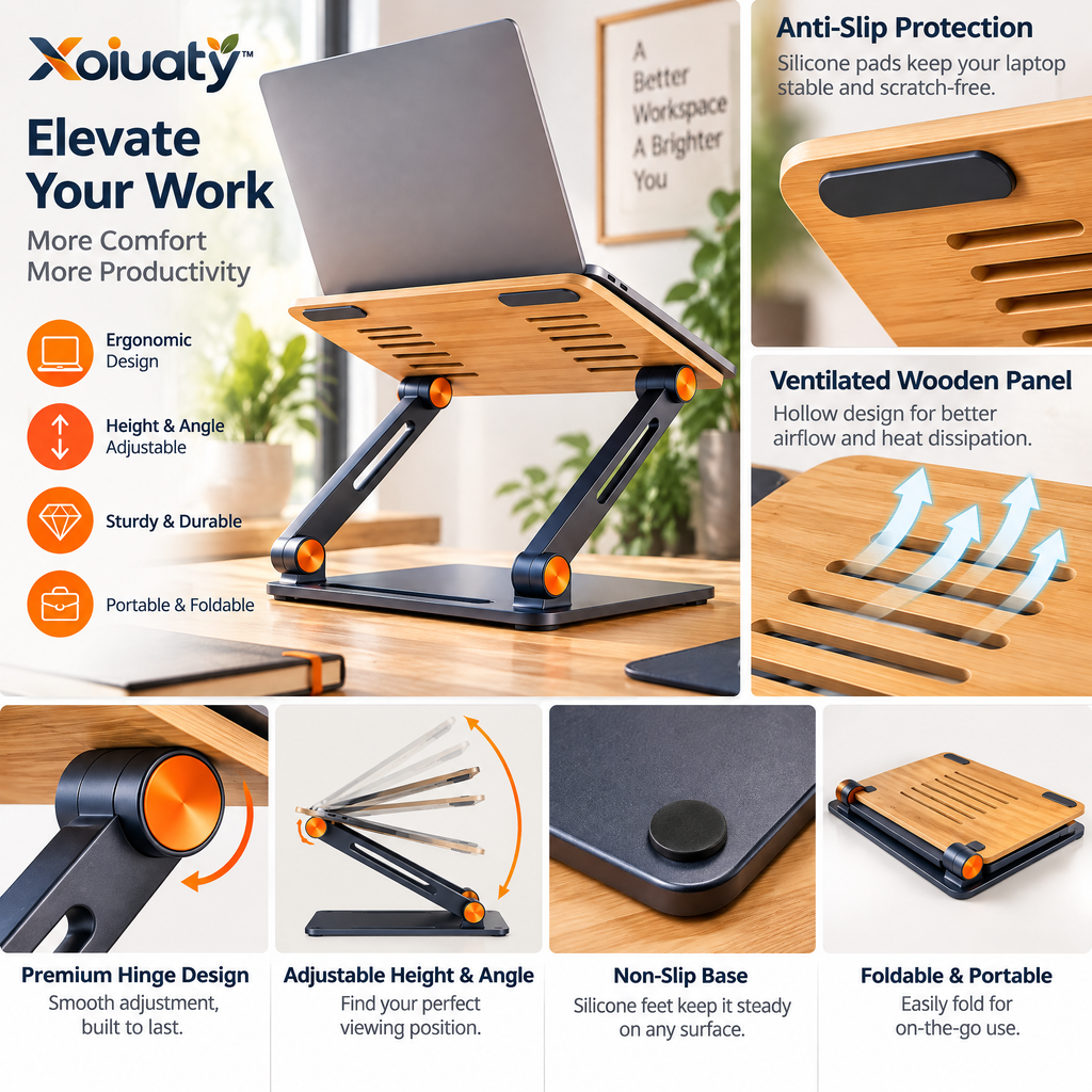 Xoiuaty™ Adjustable Laptop Stand branded main image