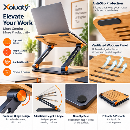 Xoiuaty™ Adjustable Laptop Stand branded main image