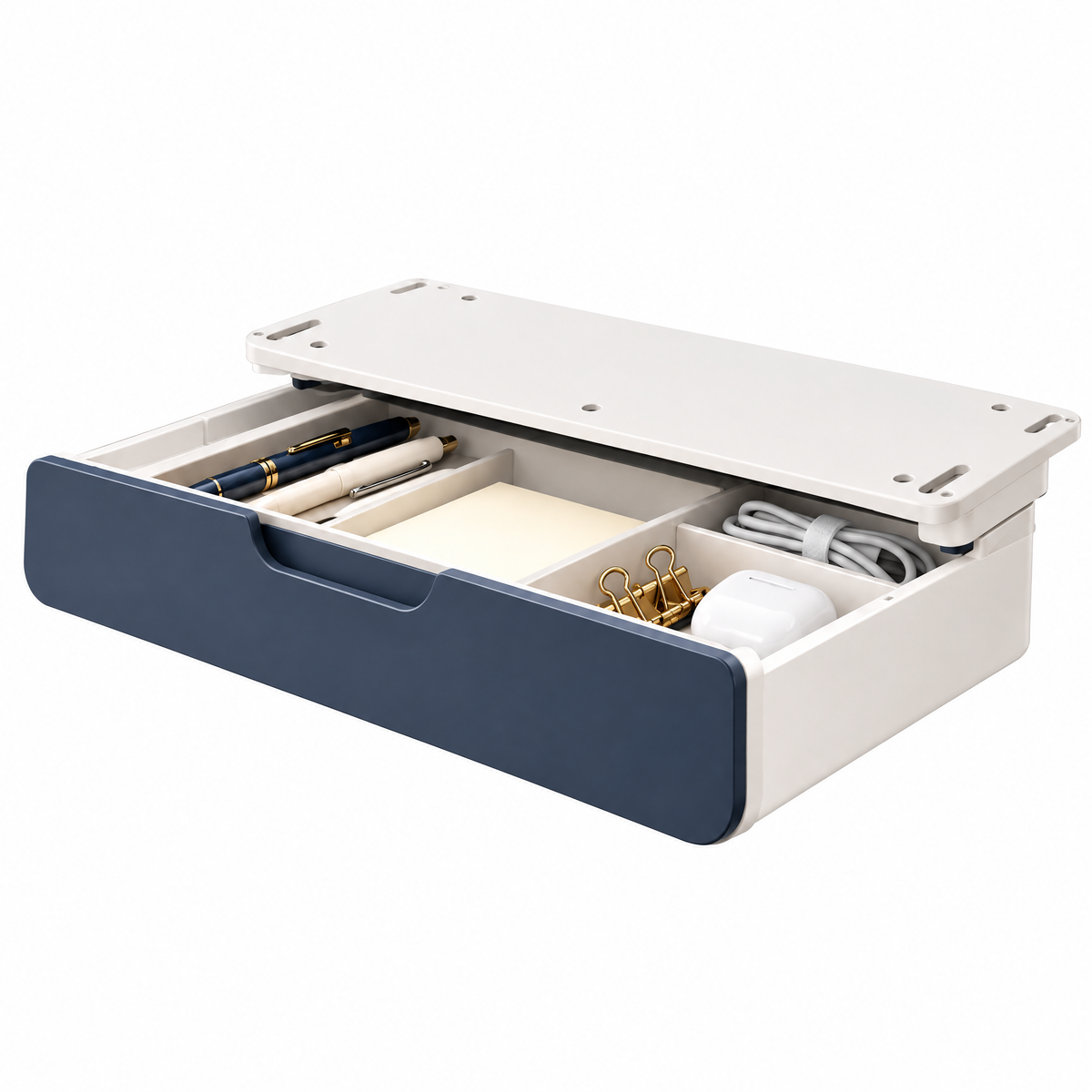 Xoiuaty™ Hidden Under-Desk Storage Drawer clean product view