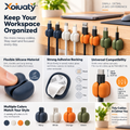 Xoiuaty™ Magnetic Cable Clips, 8-Piece Set branded main image