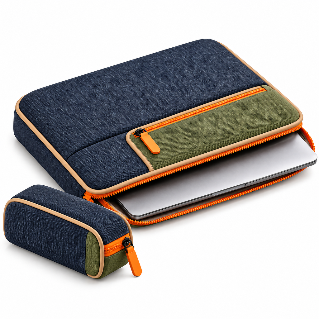 Xoiuaty™ Padded Laptop Sleeve & Accessory Pouch Set clean product view